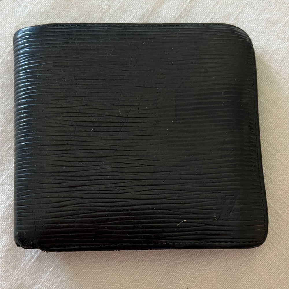 **SOLD**LV Black Leather Wallet